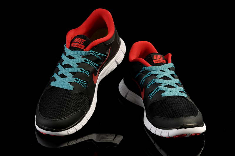 Nike Free Run 5.0 V2 Mens Running Shoes New Breathable Black Red (2)